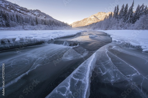 Winter landscape featuring ...