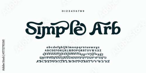 Elegant alphabet letters font set. Classic Custom Lettering Designs for logo, Poster. Typography fonts classic style, regular uppercase, lowercase and number. vector illustration