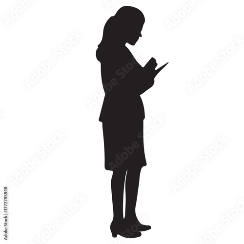 Girls write stay silhouette white background