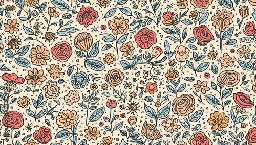 Seamless pattern of charmin...