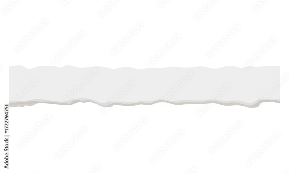 Obraz premium Long Torn Paper Layer – Minimalist Deckle Edge Vector Art Template Illustration, easily editable.