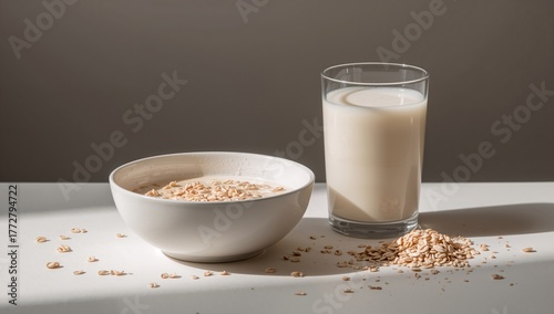 Still life featuring dairy ...