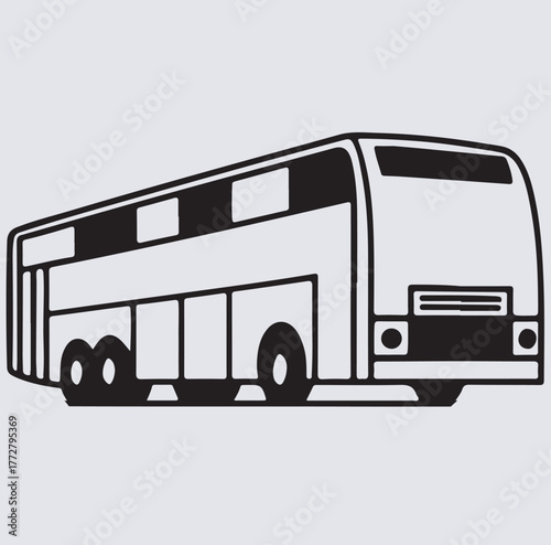 bus icon silhouette vector art illustration, bus isolated on white background