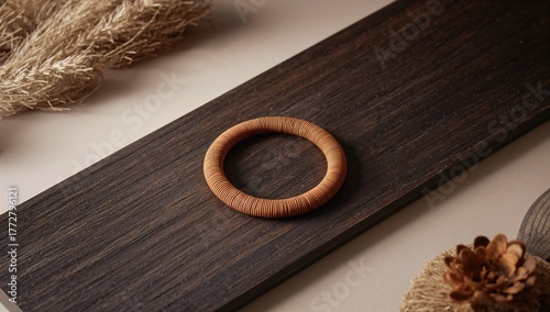 Coiled brown incense placed...