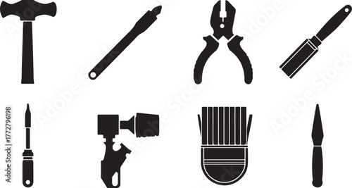 A Collection of Hand Tools and Crafting Implements for DIY Projects and Repairs