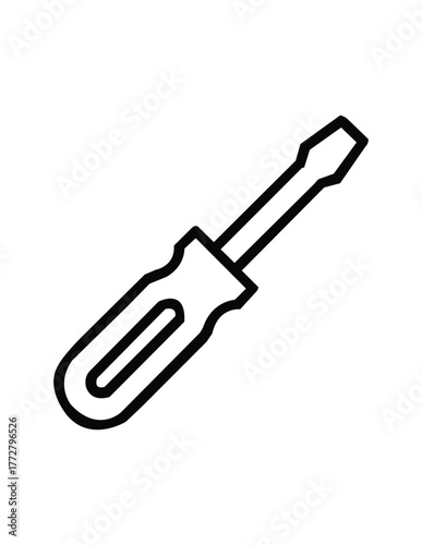 set of screwdriver bits vector