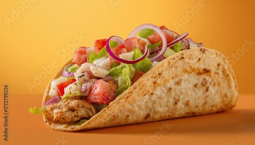 Chicken Tacos Loaded with C...