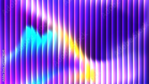 Vibrant psychedelic aurora gradient stripes background with neon glow abstract design vector