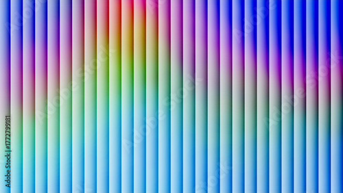 Abstract liquid glass gradient stripes background with vibrant multicolored pastel hues and subtle reflections vector