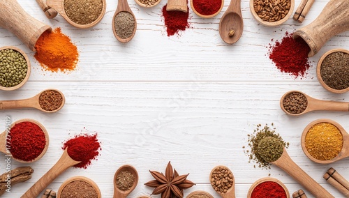 Assorted seasonings display...