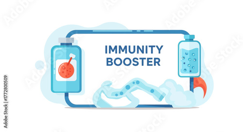 Boosting Immunity An Illustration of Health, Wellness, and the Process of Detoxification and Enhancement