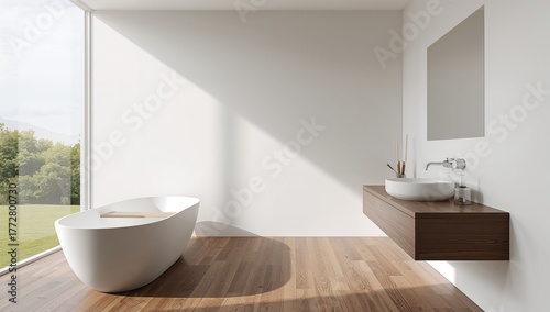 Bathroom in contemporary mi...
