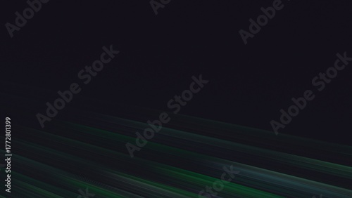 Dynamischer schwarzer technischer Hintergrund mit grünen diagonalen Linien – klare moderne Struktur für Präzision, Innovation und Fortschritt perfekt für Präsentationen
