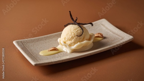 Gourmet vanilla ice cream s...