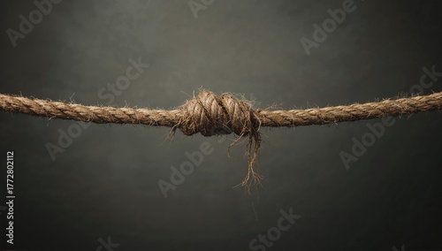 Frayed rope, indicating ten...