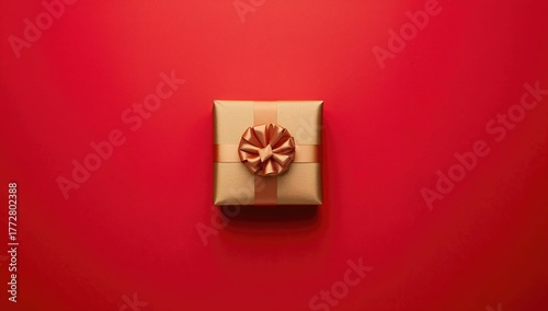Gift box resting on a brigh...