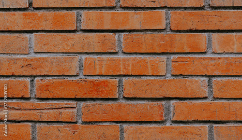 Brick wall background texture. Close up. Textured background of brick wall. Wall from brick background. Grunge wall background.