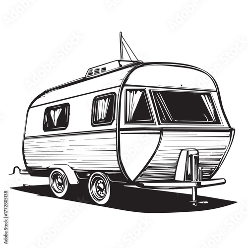 camper van vector illustration