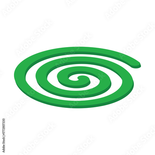 Mosquito coil flat vector design isolated on a white background