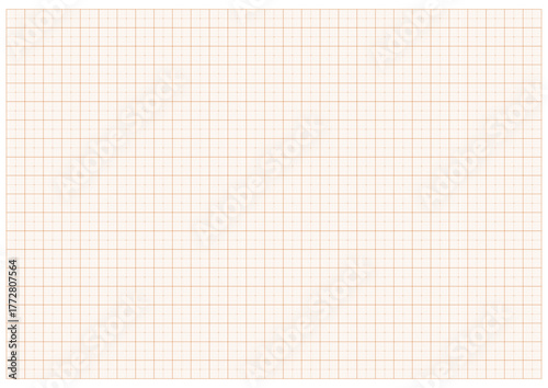 Orange millimeter graph paper grid. Abstract squared background. Light blue grid paper features evenly spaced squares, perfect for drawing, organizing notes, or performing calculations in various proj