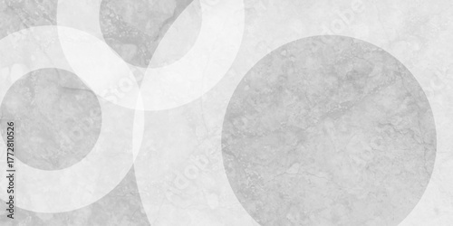 White abstract background with white circle rings in faded distressed vintage grunge texture design. Geometric grey textured abstract modern background - stock illustration.Grunge abstract background
