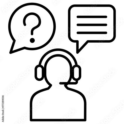 Customer Service Outline Icon