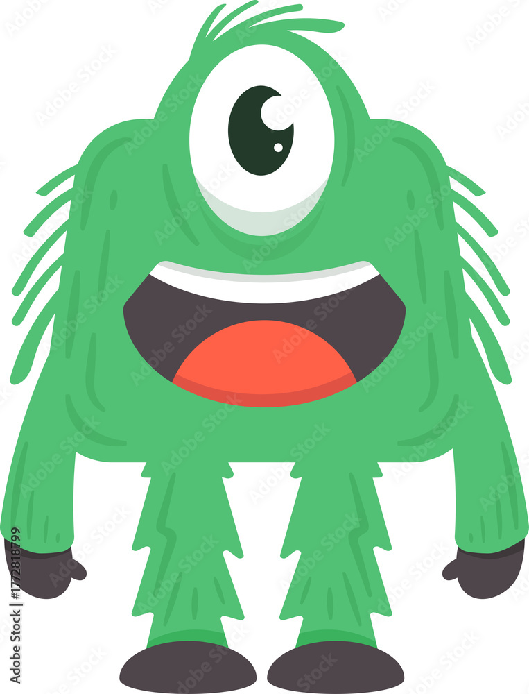 Fototapeta premium Cute Monster Character Illustration