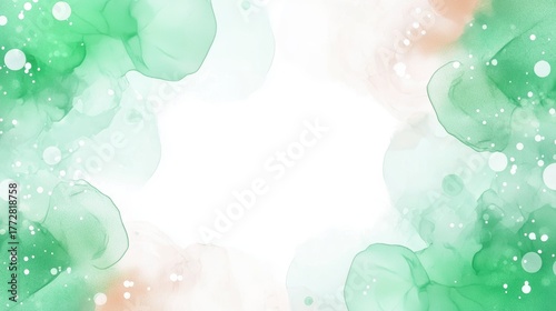Soft Abstract Background with Watercolor Texture and Gentle Green Hues for Elegant Design Projects