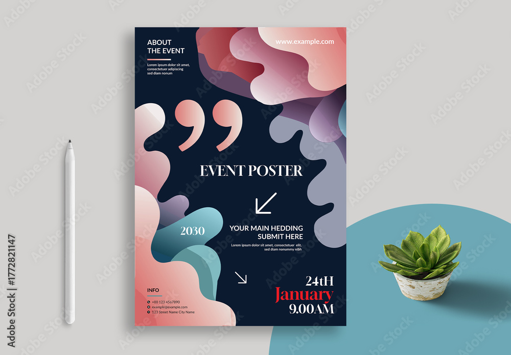Event Poster Design Template Layout Stock Template | Adobe Stock