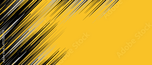 Yellow and black backdrop with dot halftone pattern element. Abstract brush grunge background. retro comic concept for your graphic design, banner or poster See Less