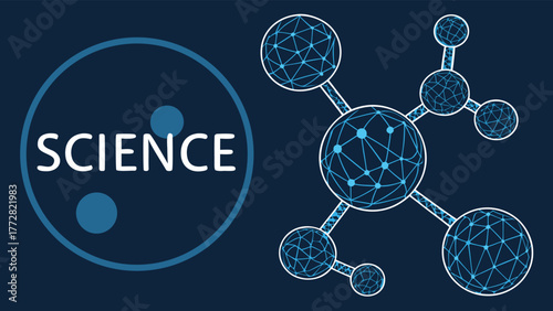 Science molecule structure vector Abstract