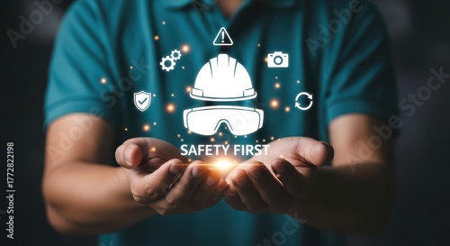 Safety first hard hat and goggles concept