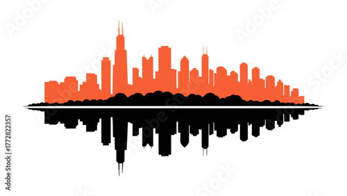 Urban Silhouette: Capturing the essence of a modern city's skyline, showcasing the architectural brilliance in a stunning silhouette format.