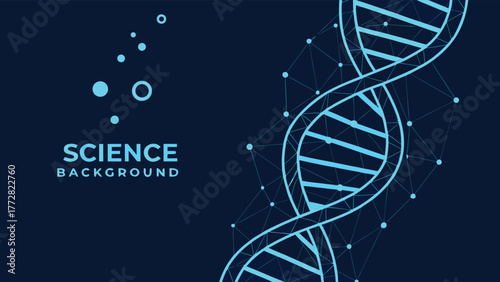 Dna helix science background vector Abstract