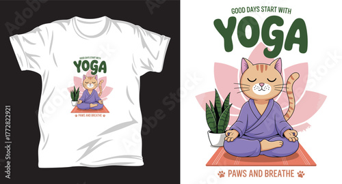 yoga graphic vector t shirt design print.