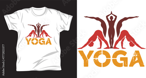 yoga graphic vector t shirt design print.
