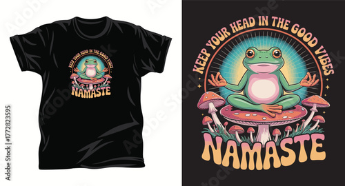 yoga graphic vector t shirt design print.