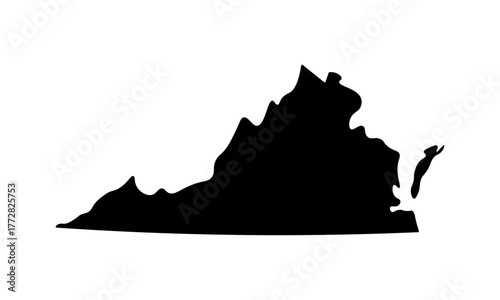 Virginia state map silhouette