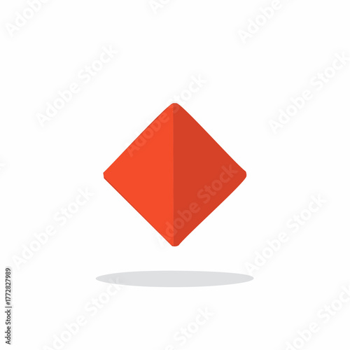 Red Diamond Abstract Shape with Soft Shadow on White Surface for Design Projects Free Download Red Diamond Abstract Shape with Soft Shadow on White Surface for Design Projects - GFXLoad