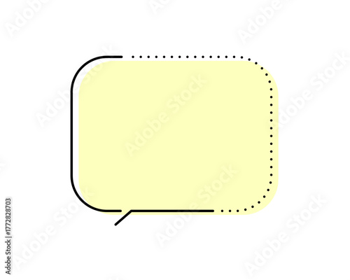 シンプルでおしゃれな破線吹き出し