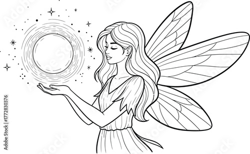 Fairy magic wings fantasy mythical creature ethereal beauty goddess light