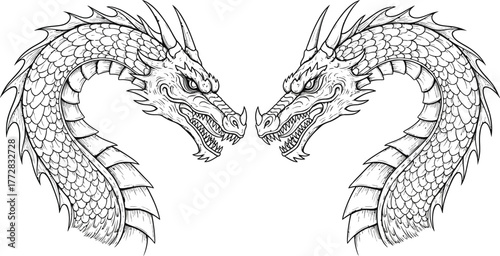 Dragon mythical creature fantasy art drawing illustration beast legend tale