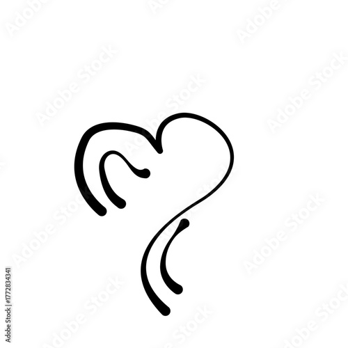 Single Line Heart Drawing – Minimal Romantic Design Elements