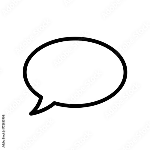 Speech bubble icon representing communication and discussion.