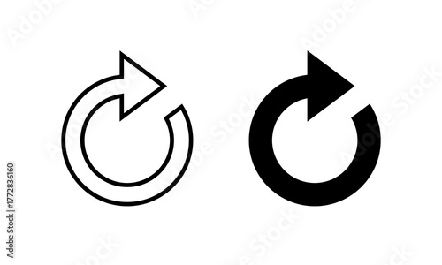 Reload arrow icon. Refresh and repeat symbol. Restart and reset sign