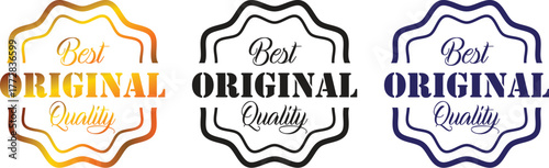 Original Quality Badge Vector Set, Premium Guarantee Label Icons