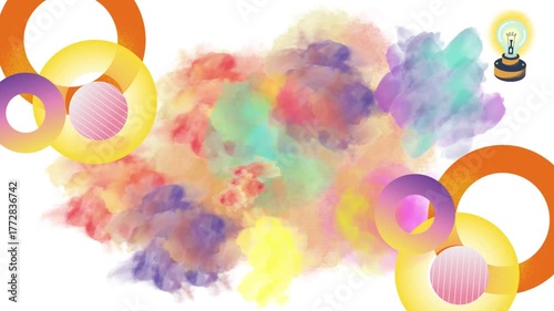 colourful multicoloured clouds background pattern, pastel coloured abstract background for building or constructional purpose, 