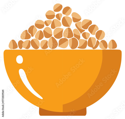 Bowl of Crunchy Granola Cereal for Healthy Breakfast or Snack