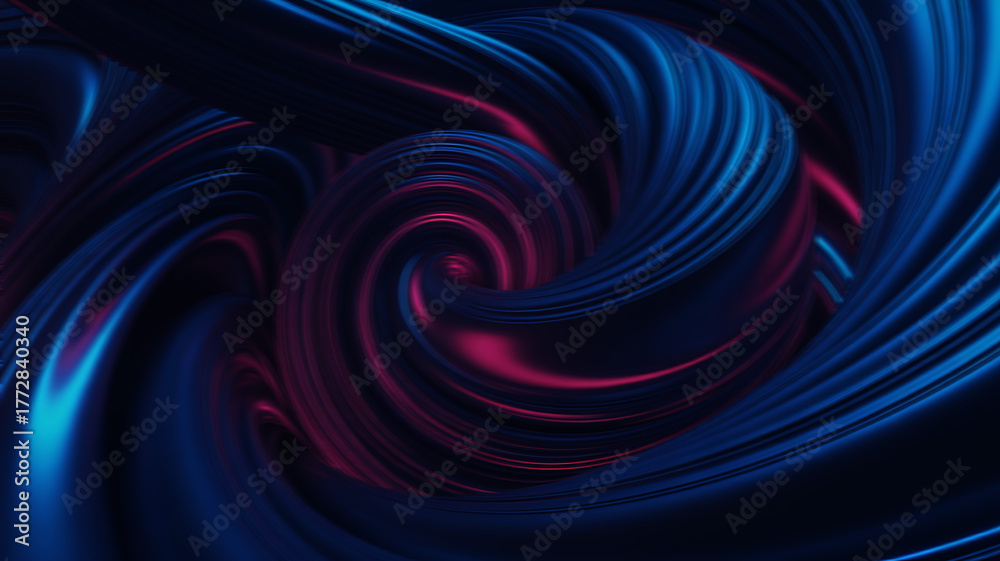 Obraz premium Abstract dark blue and red spiral with smooth curves creating a mesmerizing and dynamic visual experience