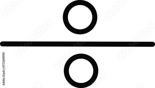 Division Sign Black Icon Fraction Separator Equation Line Separating Numerator Denominator
